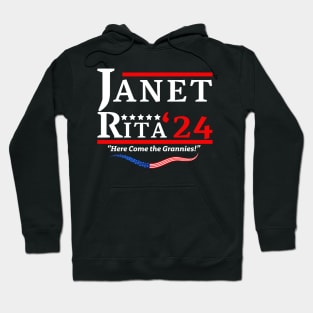 Janet and Rita Bluey Grannies 24 For President Hoodie